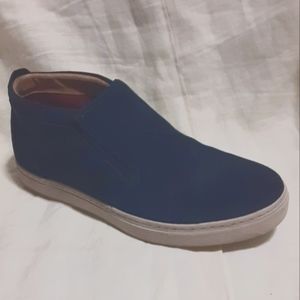 Mark Nason mid ankle navy blue suede shoe